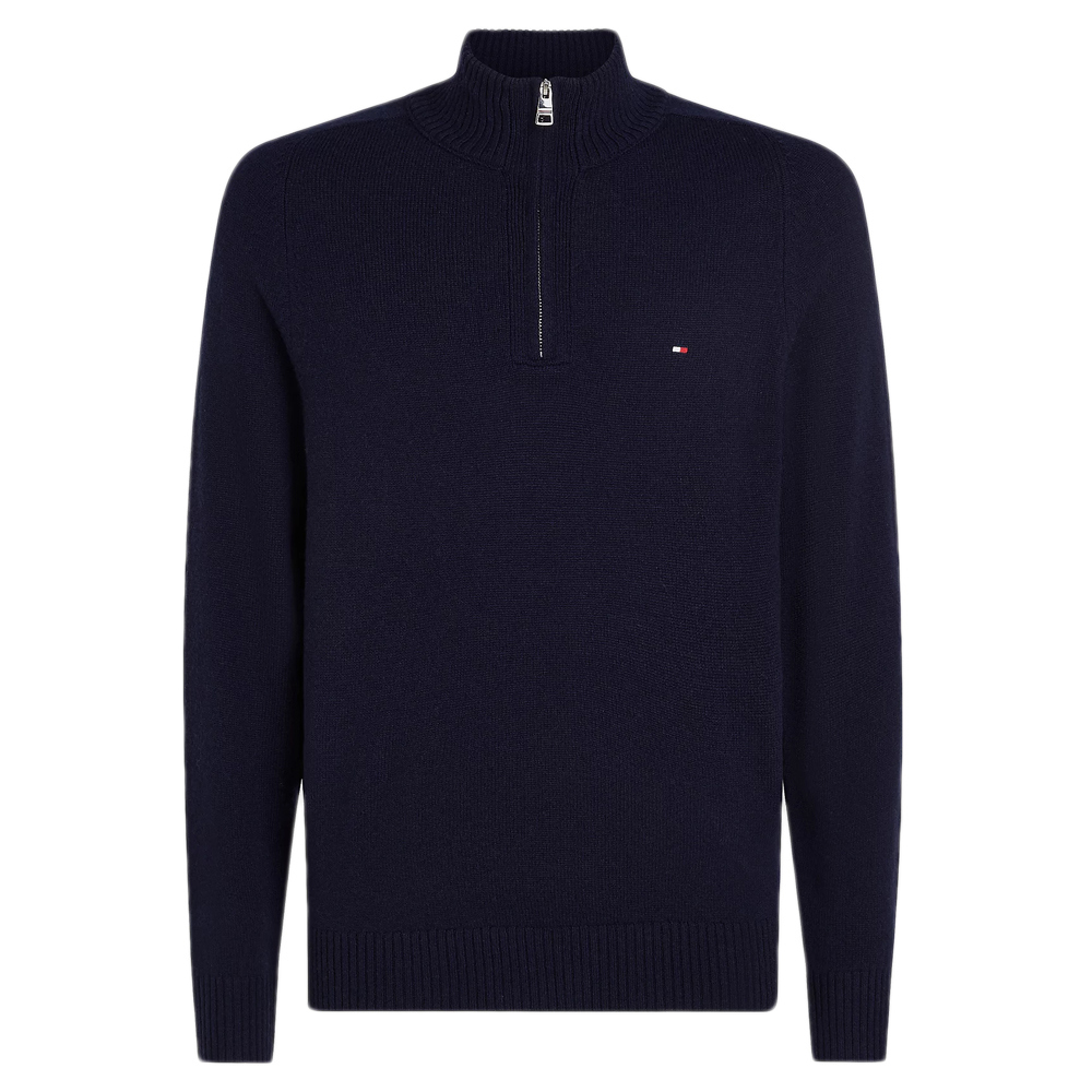 Tommy Hilfiger Wool Mock Turtleneck Half-Zip Jumper
